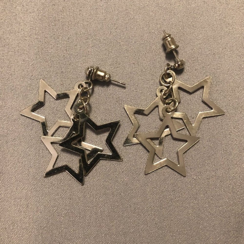 Triple star Earrings
